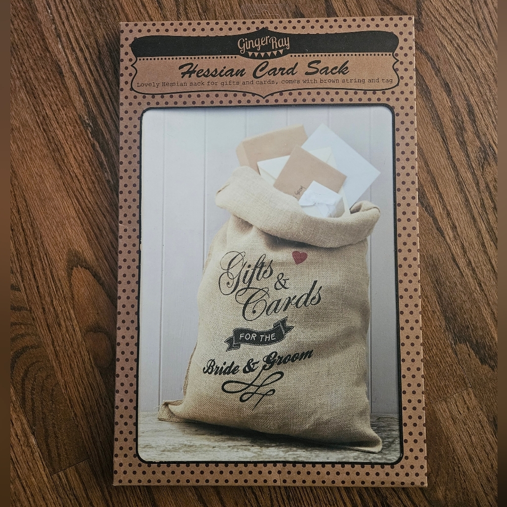 Ginger Ray Hessian Card Sack